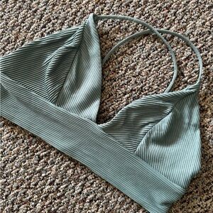 Ribbed Green Bralette
